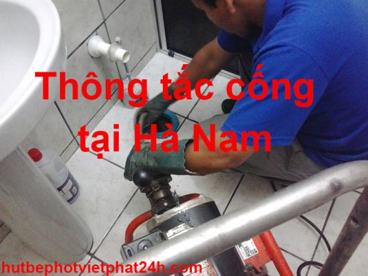 Thông tắc cống tại Hà Nam