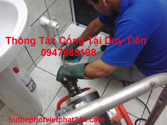 Thông tắc cống tại Duy Tiên