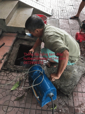 thông tắc cống tại tam điệp