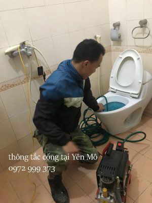 thông tắc cống tại Yên Mô